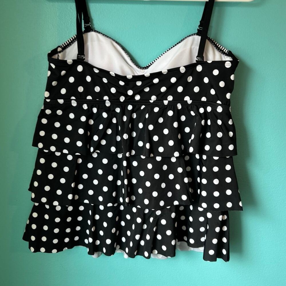 Women's Bathing Suit Top black and white - Picture 2 of 2